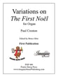 Variations on The First Noel Organ sheet music cover